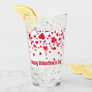 Copo De Pint Corações de Namorados Red Confetti Personalizados