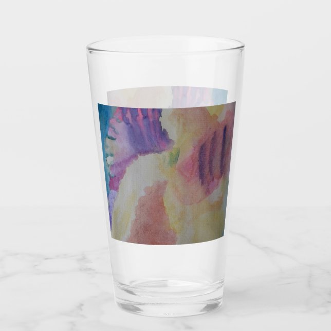 Copo De Pint Coral Reef Abstrato Art (Frente)