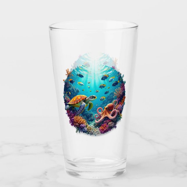 Copo De Pint Coral Reef Vignette (Frente)