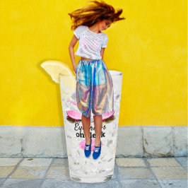 Copo De Pint Cores De Olhais Em Lábios De Beijo Engraçado Perso