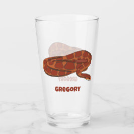 Copo De Pint Corn Cobra Laranja Vermelho Realista Personalizado