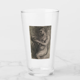 Copo De Pint Corpo de um Homem Segurando o Crânio (por Albert E