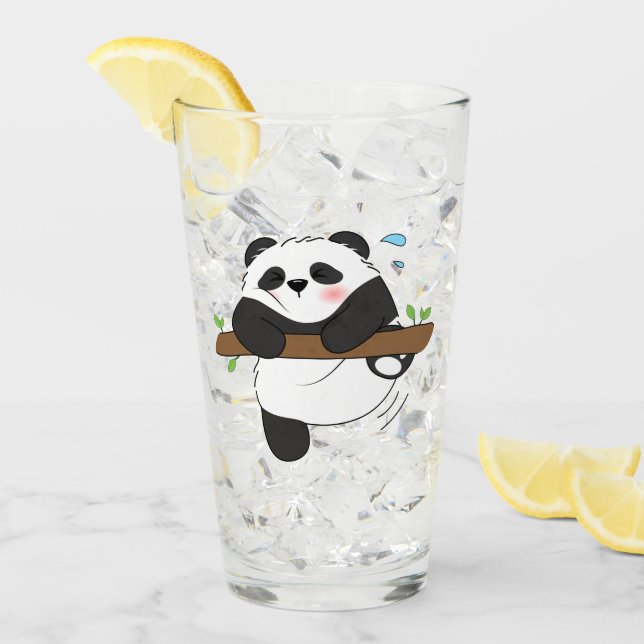 Copo De Pint Corte De Panda Dupla Frente De Volta (Gelo frontal)