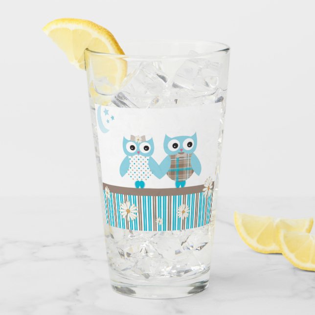 Copo De Pint Coruja Aves Animais Destino (Gelo frontal)