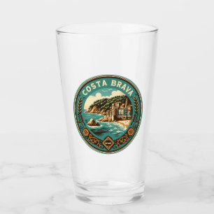 Copo De Pint Costa Brava Espanha Distinguir Crachá de Arte