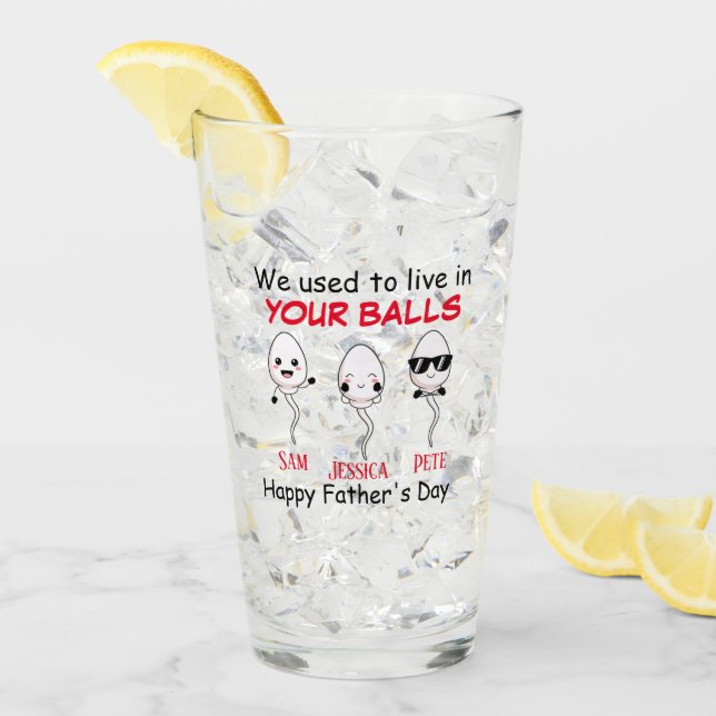 Copo De Pint Costumávamos viver nas tuas bolas Até 3 (Gelo frontal)