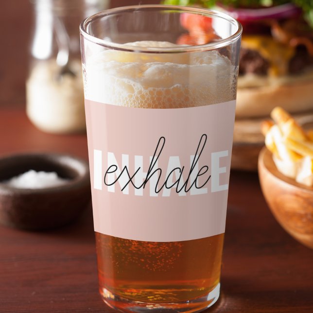 Copo De Pint Cota de Exalar Rosa Moderno do Pastel (Criador carregado)