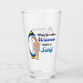 Copo De Pint Cota Motivativa Azul do Oceano Surfboard Onda