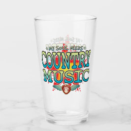 Copo De Pint Country Music Soul Glass Tumbler