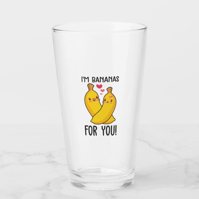 Copo De Pint Couple Gift I Am Bananas For You (Frente)