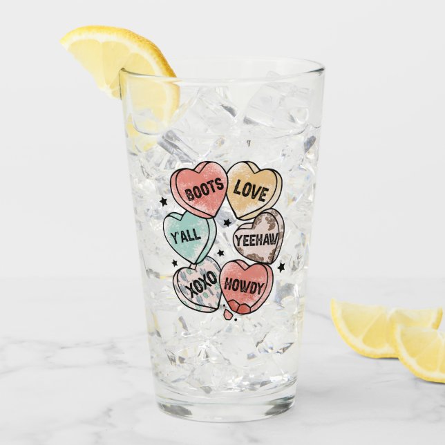 Copo De Pint Cowboy Love - Western Hearts (Gelo frontal)