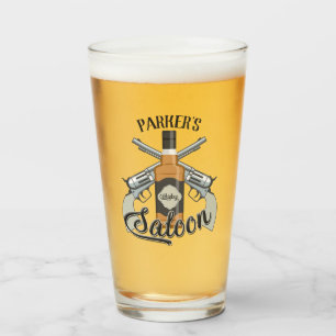 Copo De Pint Cowboy Revolver Gun Whiskey Saloon
