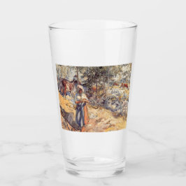 Copo De Pint Cowgirl no Prado (Criança com Animais de Criação)