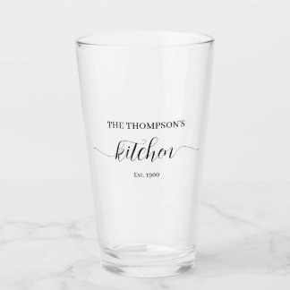 Copo De Pint Cozinha com Nome da Família Personalizado