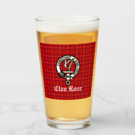 Copo De Pint Crachá Clan Rosa Crest e Tartan