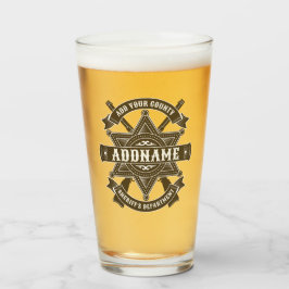 Copo De Pint Crachá de fuzis-adjuntos do Xerife Oeste Personali