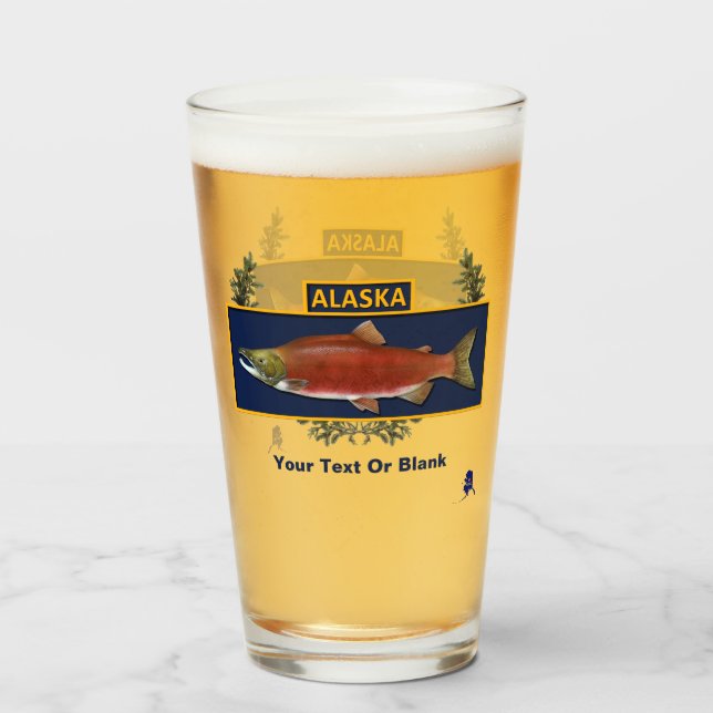 Copo De Pint Crachá de pescadores do Alaska Combate (Frente (Preenchido))