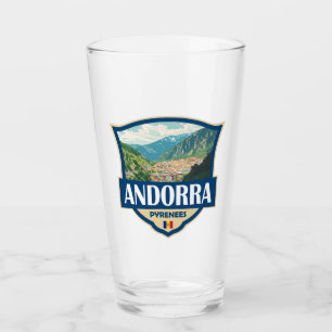 Copo De Pint Crachá Retroativo da Ilustração Andorra