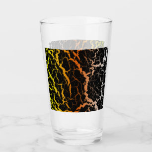 Copo De Pint Cracked Space Lava - Yellow/Orange/White