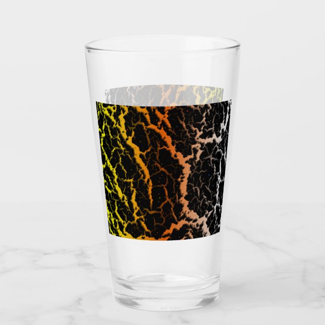 Copo De Pint Cracked Space Lava - Yellow/Orange/White (Frente)
