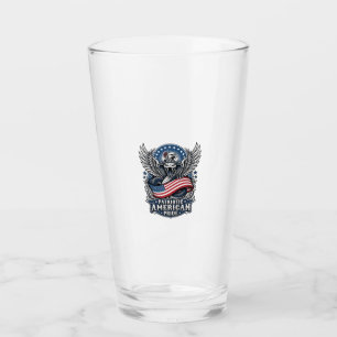 Copo De Pint Cráneo de Serpiente Patriótica Libertad Bestia Ani