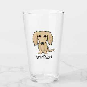 Copo De Pint Cream Dachshund   Cachorro Cachorro Personalizado
