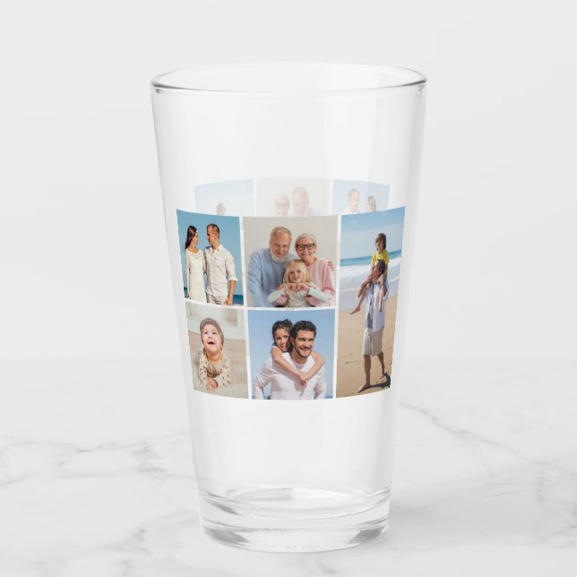 Copo De Pint Crie sua própria colagem de fotos (Frente)