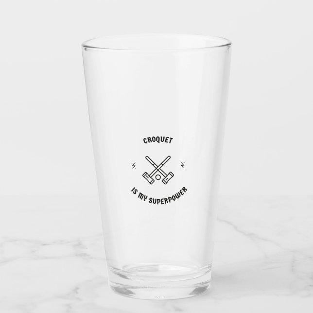 Copo De Pint Croquet é minha superpotência (Frente)