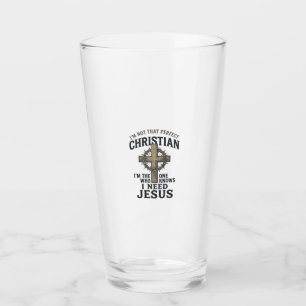 Copo De Pint Cruz Cristã Coroa de Espinhos Camisa Vintage Fé