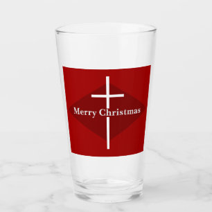 Copo De Pint Cruz Cristã Vermelha Natal