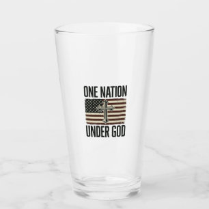 Copo De Pint Cruz Patriótica Uma Nação Sob Deus