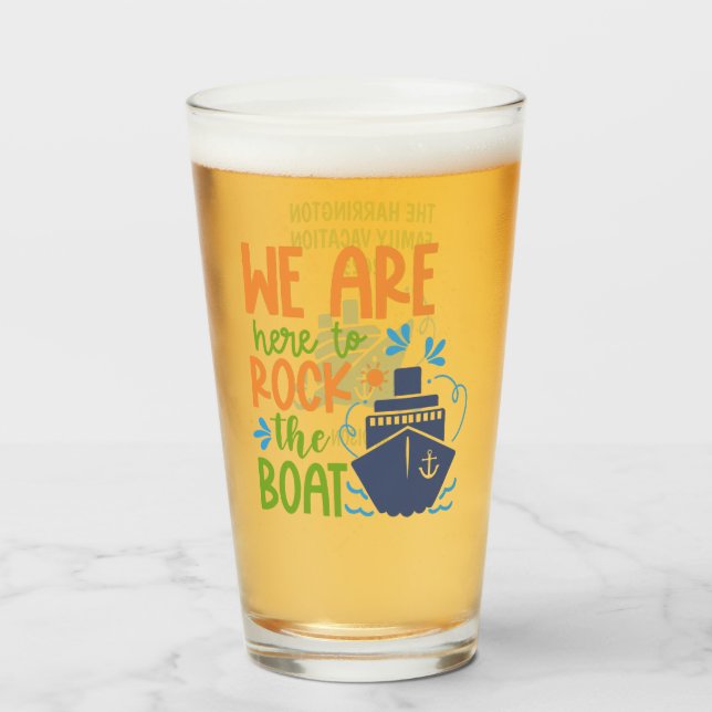 Copo De Pint Cruzamento de Nome, Texto e Ano Personalizado (Frente (Preenchido))