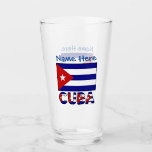Copo De Pint Cuba e Azul Escuro Bandeira Cubana Azul Personaliz