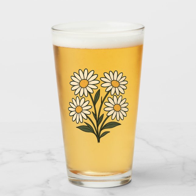 Copo De Pint cup with flowers (Frente (Preenchido))