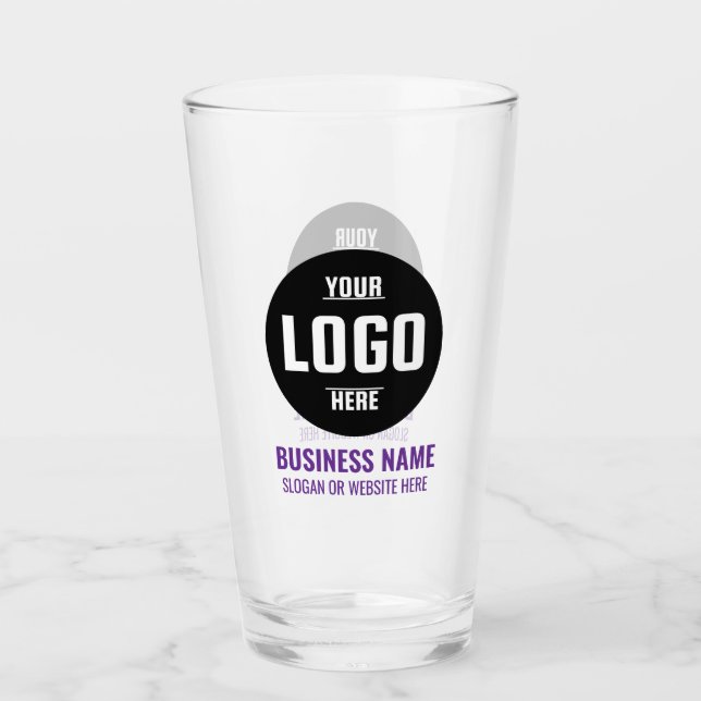 Copo De Pint Custom Logo & Text 16oz Personalized Beer Glass (Frente)
