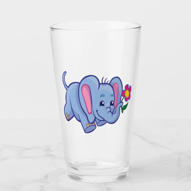 Copo De Pint Cute cartoon elephant (Frente)