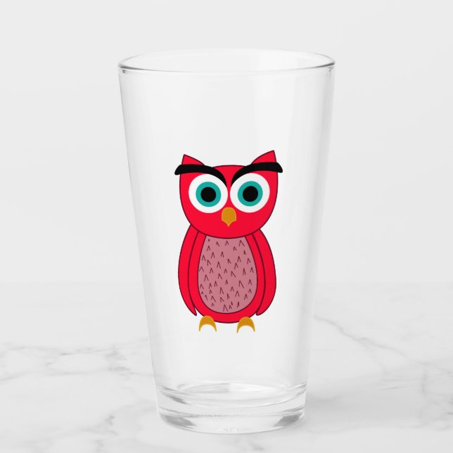 Copo De Pint Cute Pink Owl (Frente)