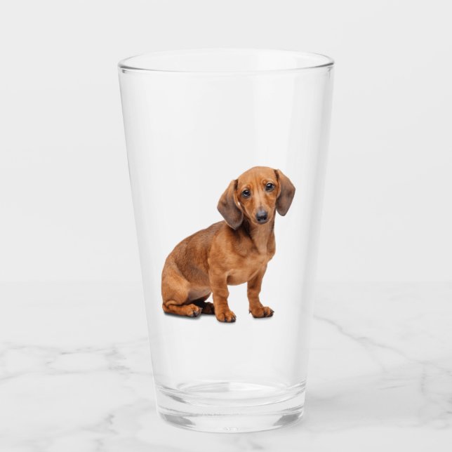 Copo De Pint Dachshund Pet Animal Glass (Frente)