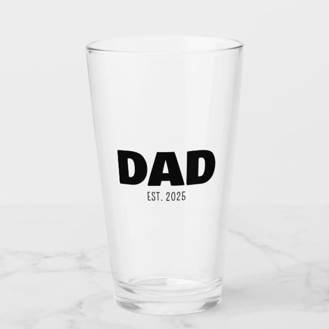 Copo De Pint Dad Established New Dad Gift (Frente)