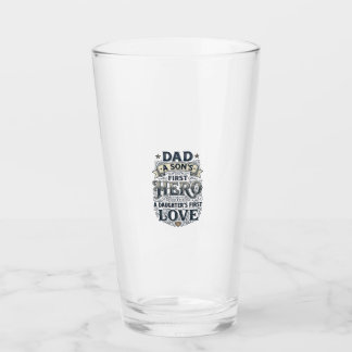 Copo De Pint Dad Son Hero Daughter Love Vintage Typography Shir