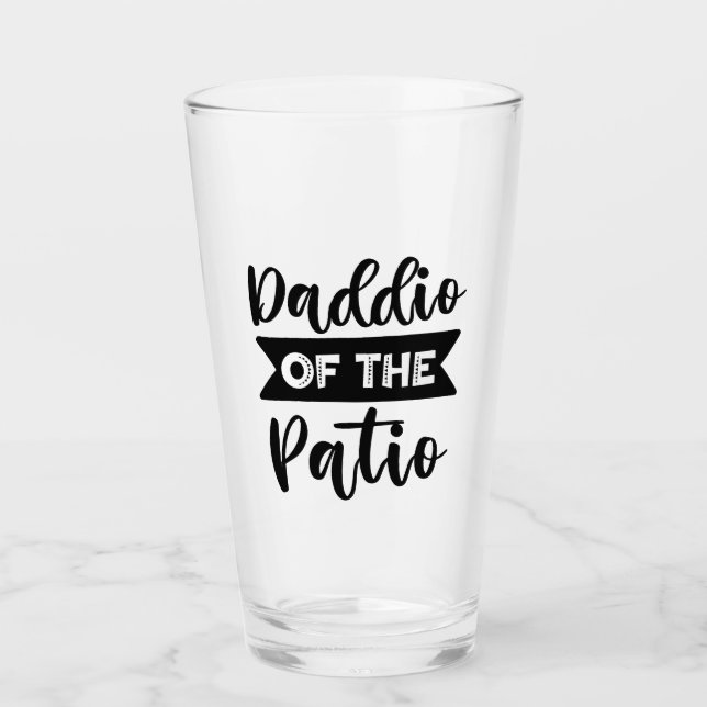 Copo De Pint Daddio of the Patio Cool Father's Day Funny Dad  (Frente)