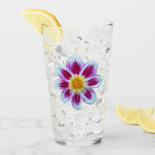 Copo De Pint Dahlia Floral, Variegada a Rosa e Branca