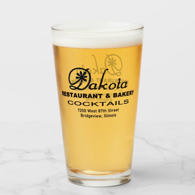 Copo De Pint Dakota Restaurant & Bakery, Bridgeview, IL (Frente (Preenchido))