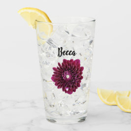 Copo De Pint Dália Flor Roxa Profunda Personalizada