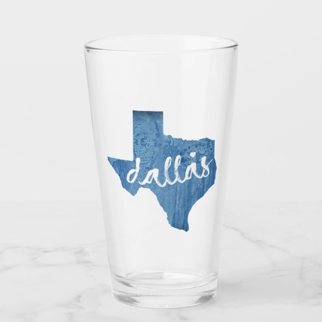 Copo De Pint Dallas, Texas Wood Grain (Frente)