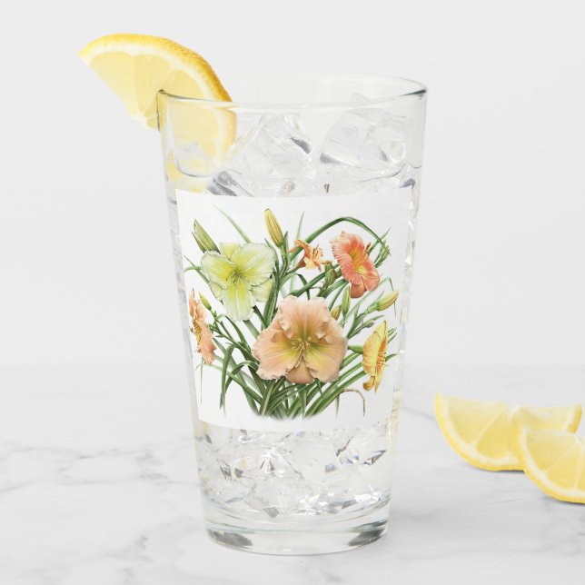 Copo De Pint Daylily Buquê Floral (Gelo frontal)