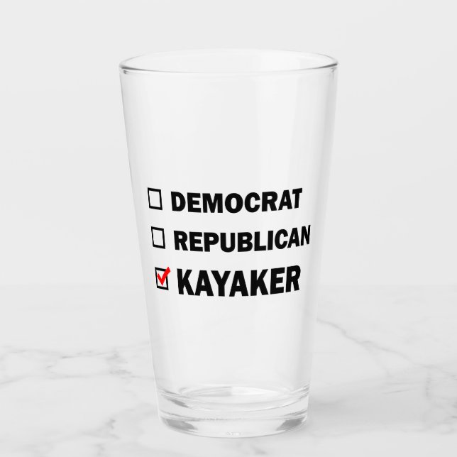 Copo De Pint Democrata Republicano Kayaker (Frente)