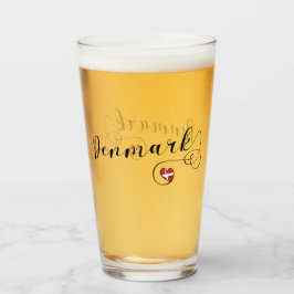 Copo De Pint Denmark Heart, Danish Flag