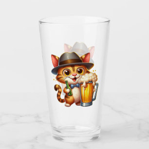 Copo De Pint Desenho Clipart de Gato e Cerveja-85244