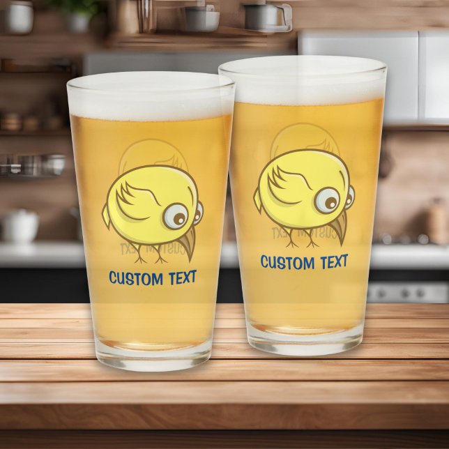 Copo De Pint Desenho de pássaro amarelo (Criador carregado)